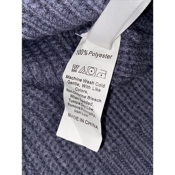 NEW Women's Turtleneck Knit Sweater Open Shoulder Blue Sz Large Souk & Sepia NWT - Picture 3 of 5